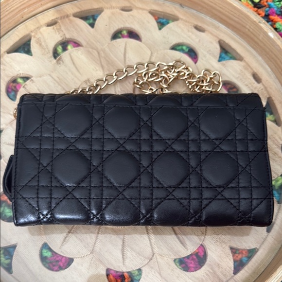 Tory Burch Black and Gold Quilted Clutch Vintage With Dust Bag - Picture 3 of 12